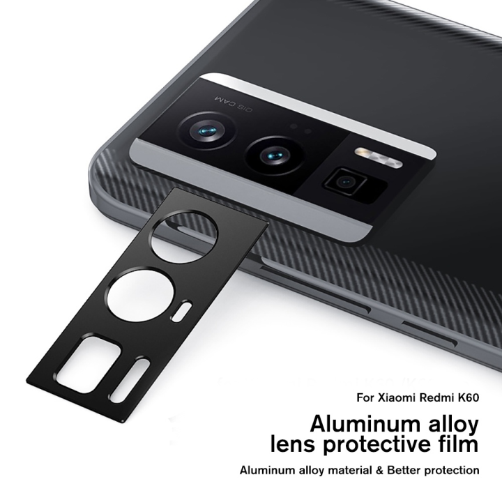 For Xiaomi Redmi K60/K60 Pro Aluminum Alloy Camera Film for Mi Redmi K60 K60 Pro All-inclusive Lens Scratch-resistant Metal Lens Protector