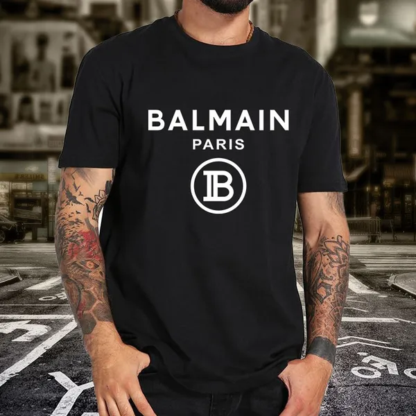 Balmain Clothing Balmain T Shirt Man Balmain Black Cotton T-Shirt