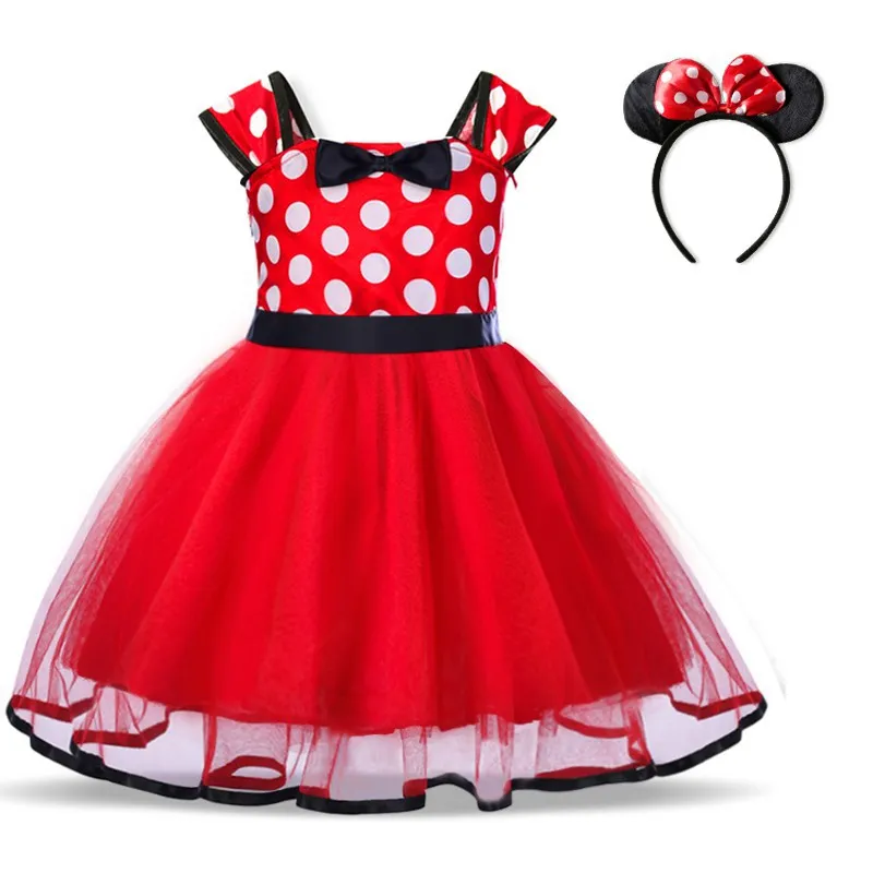 Baju Baby Girl Minnie Mouse Tutu Birthday Party Baby Disney Cosplay Clothes Party Princess Polka Dot Dresses for Childre Daraz.pk