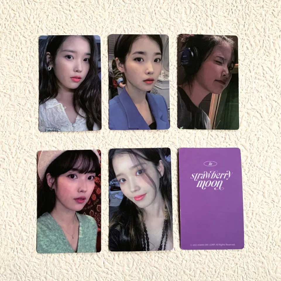IU  strawberry moon  トレカ Kpop IU Lee Ji Eun Strawberry Moon Photocard | Daraz.pk