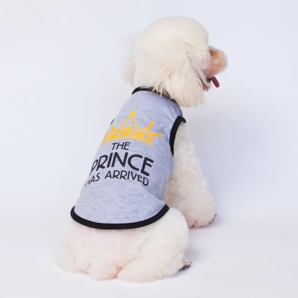 Dog Shirts Puppy Vest With Prince Clothing Small Dog Cat Vest Clothes Puppy Costumes for Chihuahua