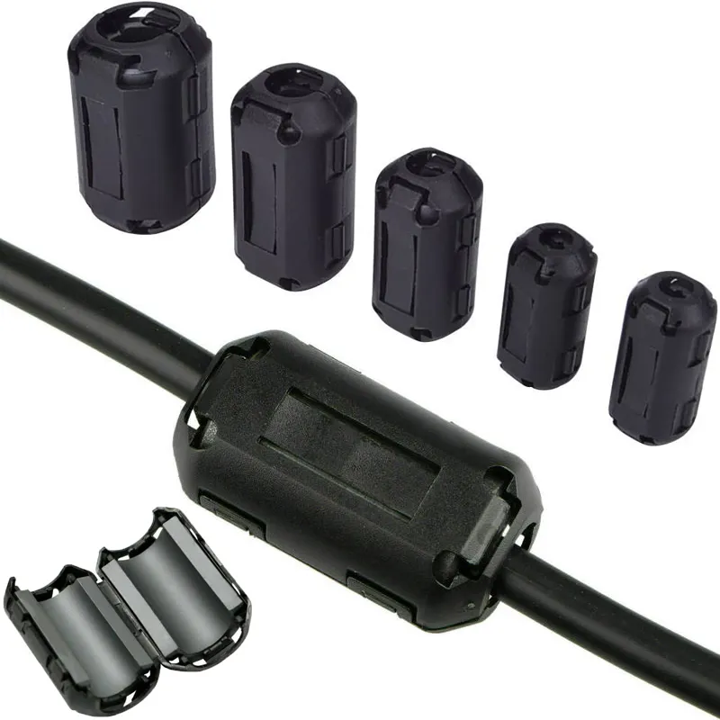 Anti Choke Device 35-Piece Clip-on Ferrite Core Set - EMI RFI Noise ...
