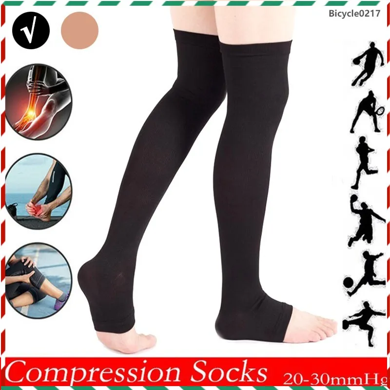 Compression Socks Thight High pressure Open Toe Varicose Stockings