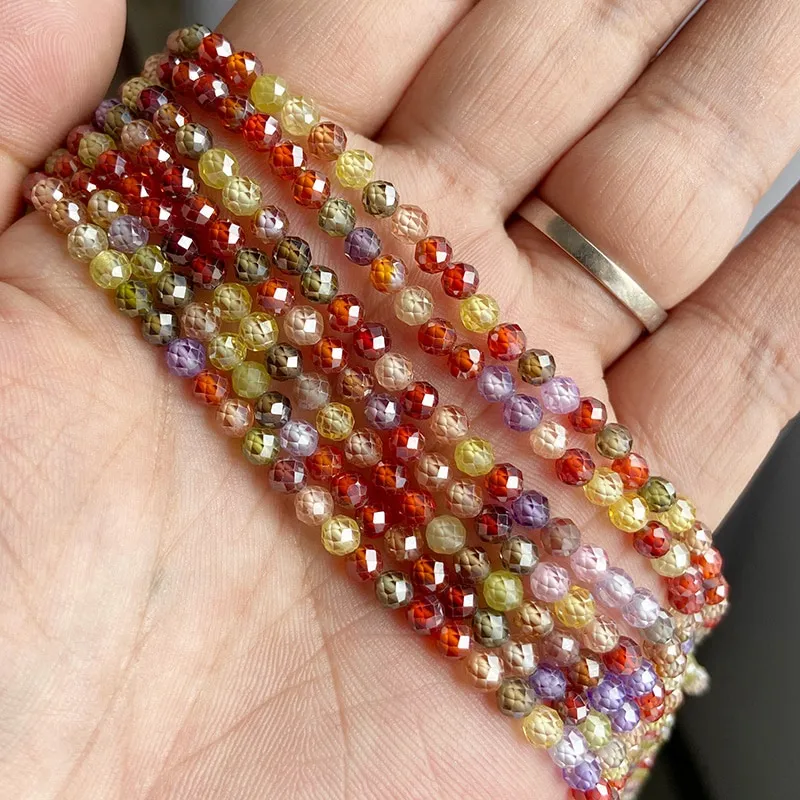 ShopSphere Faceted Natural Stone Bead 3mm Red Agates Quartz Morgan