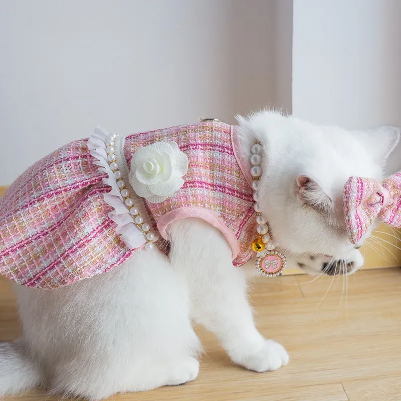 Cat Coat Buy Cat Clothes Floral Cat Dress: Lightweight Cotton Summer Outfit  Israel