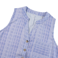 Women Summer Sleeveless Dress, Adults Casual Striped V-neck One-piece with Pockets.