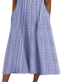 Women Summer Sleeveless Dress, Adults Casual Striped V-neck One-piece with Pockets.