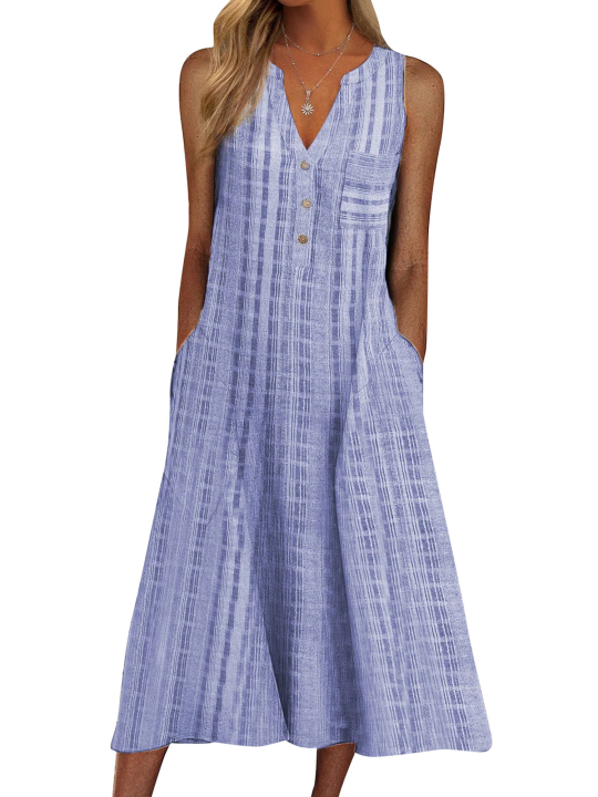 Women%20Summer%20Sleeveless%20Dress,%20Adults%20Casual%20Striped%20V-neck%20One-piece%20with%20Pockets%20-%20Image%202