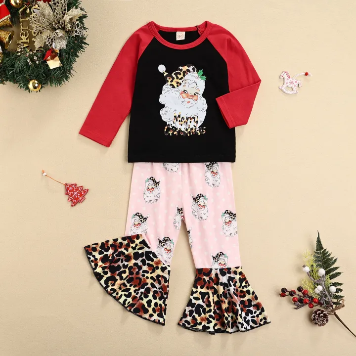 Ma&Baby%20Baby%202Pcs%20Christmas%20Outfits,%20Long%20Sleeve%20Santa%20Claus%20Print%20Tops%20+%20Flare%20Pants%20Set%20-%20Image%204