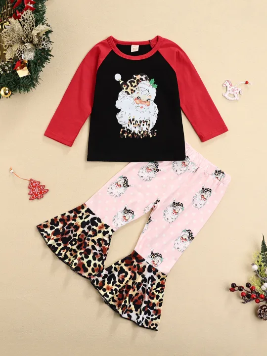 Ma&Baby%20Baby%202Pcs%20Christmas%20Outfits,%20Long%20Sleeve%20Santa%20Claus%20Print%20Tops%20+%20Flare%20Pants%20Set%20-%20Image%207