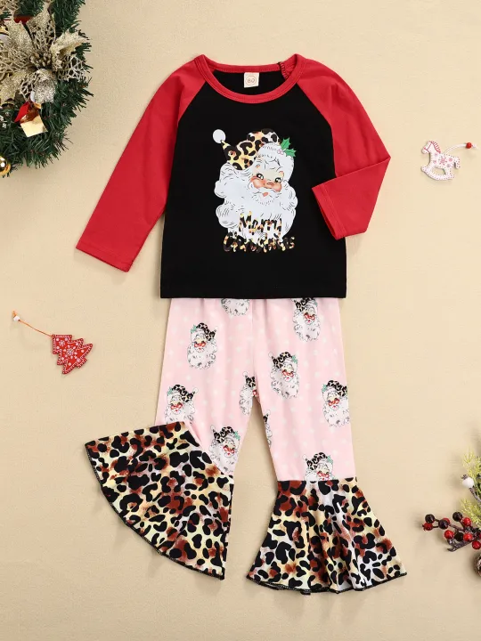 Ma&Baby%20Baby%202Pcs%20Christmas%20Outfits,%20Long%20Sleeve%20Santa%20Claus%20Print%20Tops%20+%20Flare%20Pants%20Set%20-%20Image%208