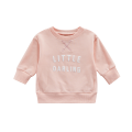 Baby House Mall Brother Sister Long Sleeves Pullover, Front Letter Print Sweatshirt, Round Neck Loose Tops. 