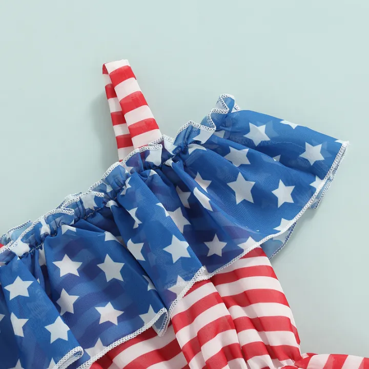 Kids%20Girls%20Independence%20Day%20Dress%20Stars%20Stripe%20Print%20Ruffles%20Sling%20Dress%20Toddler%20Summer%20Sleeveless%20Princess%20Dress%20-%20Image%206
