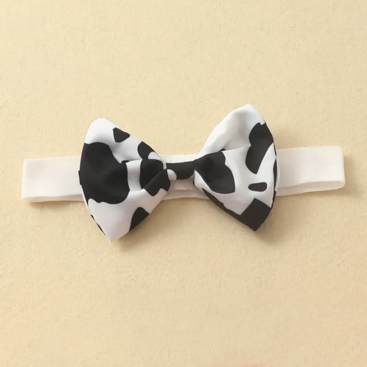 Baby%20Girls%20Three%20Pieces%20Clothes%20Outfit,%20Round%20Neck%20Fly%20Sleeve%20Tops%20+%20Milk%20Cow%20Printed%20Suspender%20Shorts%20+%20Headband%20-%20Image%206