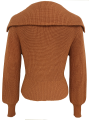 Women Sweater Knit Pullover Long Sleeve Turtleneck Zipped Solid Winter Casual Daily Tops. 
