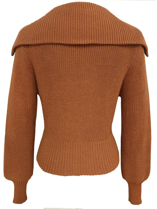 Women%20Sweater%20Knit%20Pullover%20Long%20Sleeve%20Turtleneck%20Zipped%20Solid%20Winter%20Casual%20Daily%20Tops%20-%20Image%209