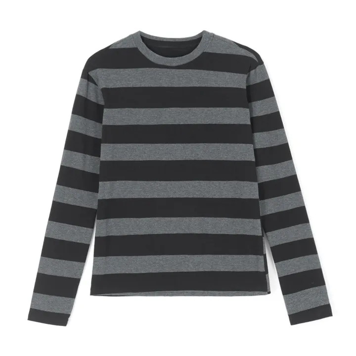 Women%20Knit%20Basic%20Shirt%20Autumn%20Casual%20Grey%20Black%20Striped%20Long%20Sleeve%20Round%20Neck%20Tops%20Club%20Streetwear%20-%20Image%202