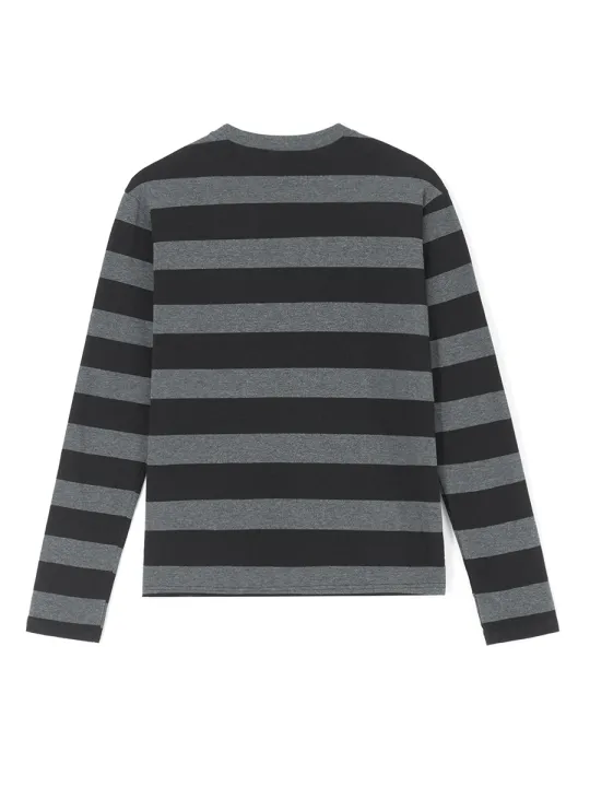 Women%20Knit%20Basic%20Shirt%20Autumn%20Casual%20Grey%20Black%20Striped%20Long%20Sleeve%20Round%20Neck%20Tops%20Club%20Streetwear%20-%20Image%203
