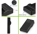 Charger for Sony Handycam HDR-UX5E, HDR-UX7E, HDR-UX10E, HDR-UX20E. 