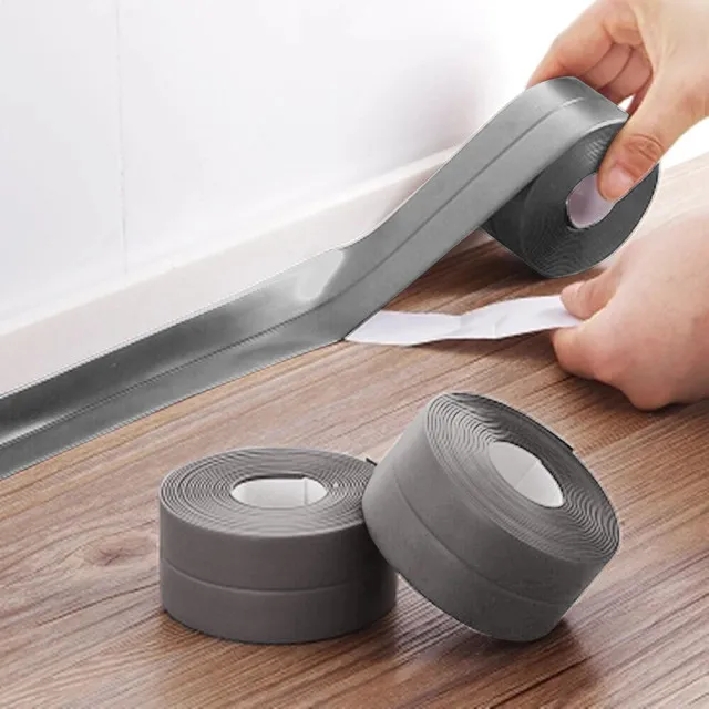 Tape Caulk Strip, PVC Self Adhesive Caulking Sealing Tape For Kitchen Sink Toilet Bathroom Shower And Bathtub 1 1 2 X 11 White