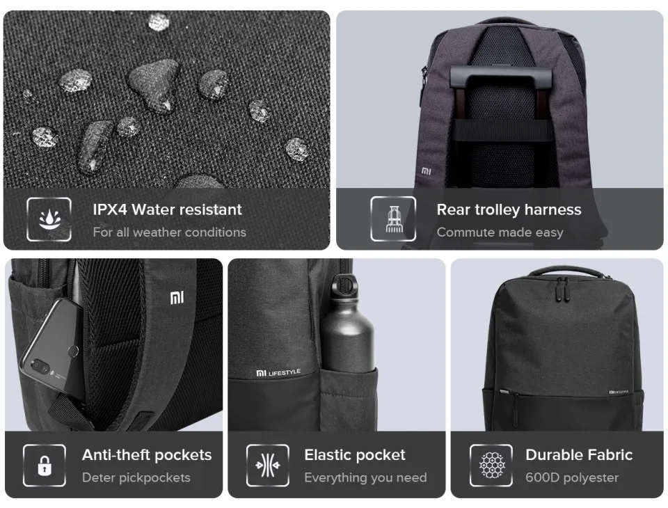 MI Business Casual 21L Water Resistant Laptop Backpack