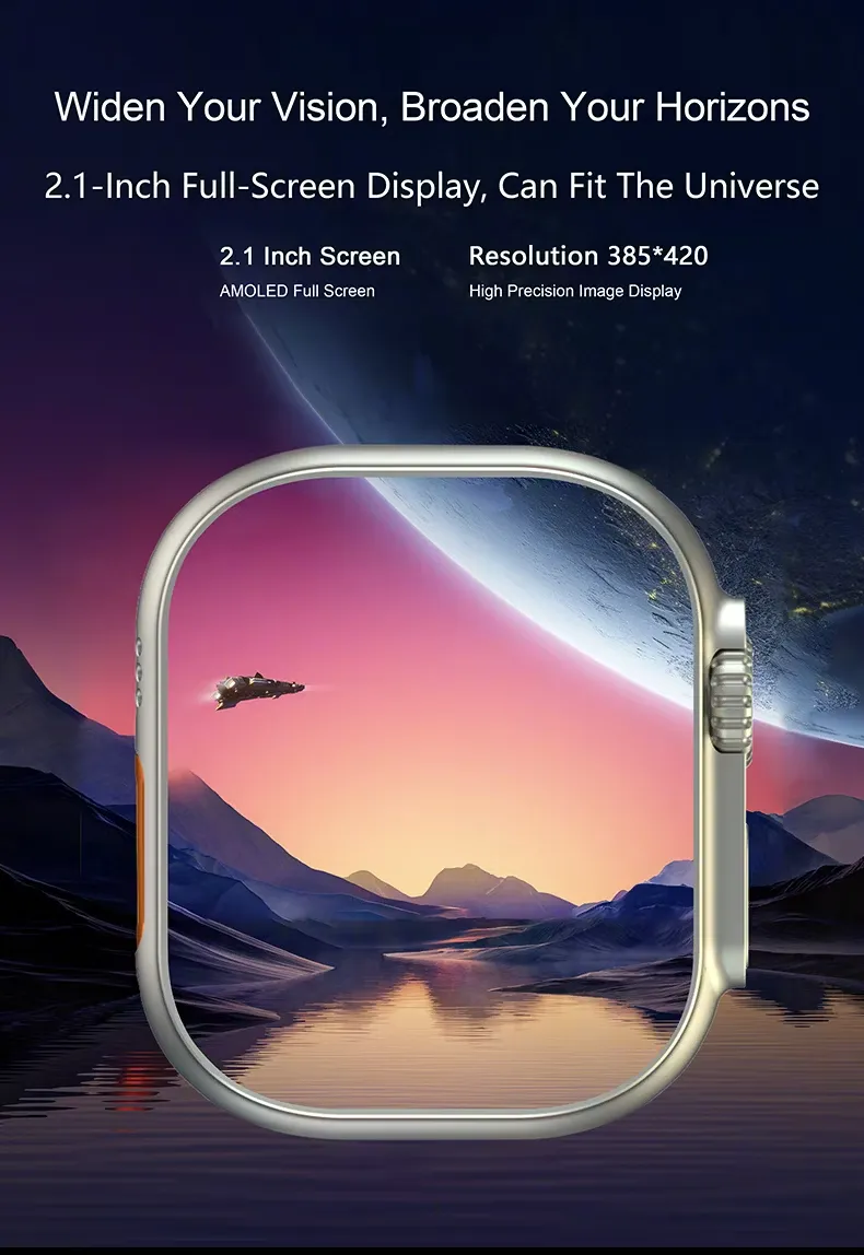 New Fashion (V200 Ultra) 2.1&prime;&prime; Large Screen IP68 Waterproof Sport Smart Watch