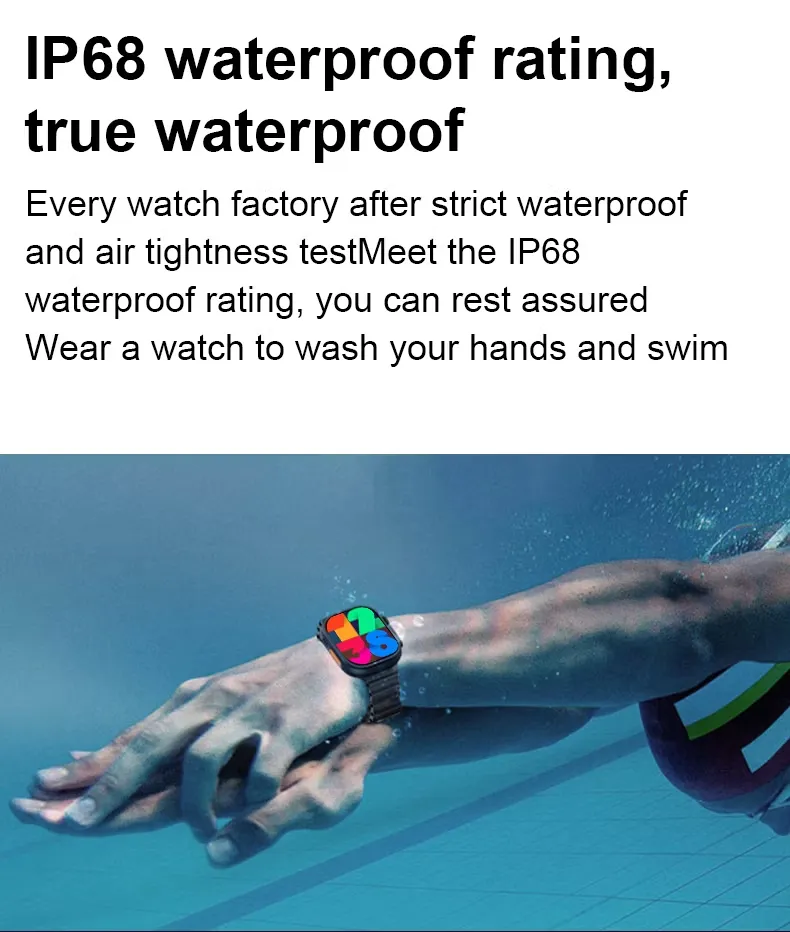 New Fashion (V200 Ultra) 2.1&prime;&prime; Large Screen IP68 Waterproof Sport Smart Watch