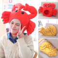 Lovely Taiyaki Crab Shape Cotton Earflap Beanie Cap Hat Costume Parties Supplies. 
