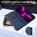 Wallet Case for Samsung Galaxy S22+ Plus 5G SM-S906, Splicing PU Leather Flip Wallet Zipper Purse Case 9 Card Slots with Wrist Strap, Purple. 