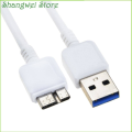 White USB 3.0 Charger Data Cable Cord for EMC Iomega eGo 1TB 35056 Hard Drive. 