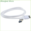 White USB 3.0 PC Power Charger Data Cable Cord for WD My Pass-port WDBKXH5000ABK. 
