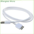 White USB 3.0 Data SYNC Cable Cord Lead for HP Pocket Media Drive 500GB 750GB. 