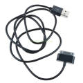 Black USB Sync Data Charger Cable Cord for Samsung Galaxy Tab SPH-P100 SGH-T849. 