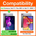 Compatible with Lenovo Tab P11 Plus Case 2021 (TB-J607F) and Tab P11 Case 11 inch 2020 (TB-J606F/X),【Auto Sleep/Wake】 Slim Thin PU Leather Tri-Fold Folio Cover with Magnetic Stand #Black. 