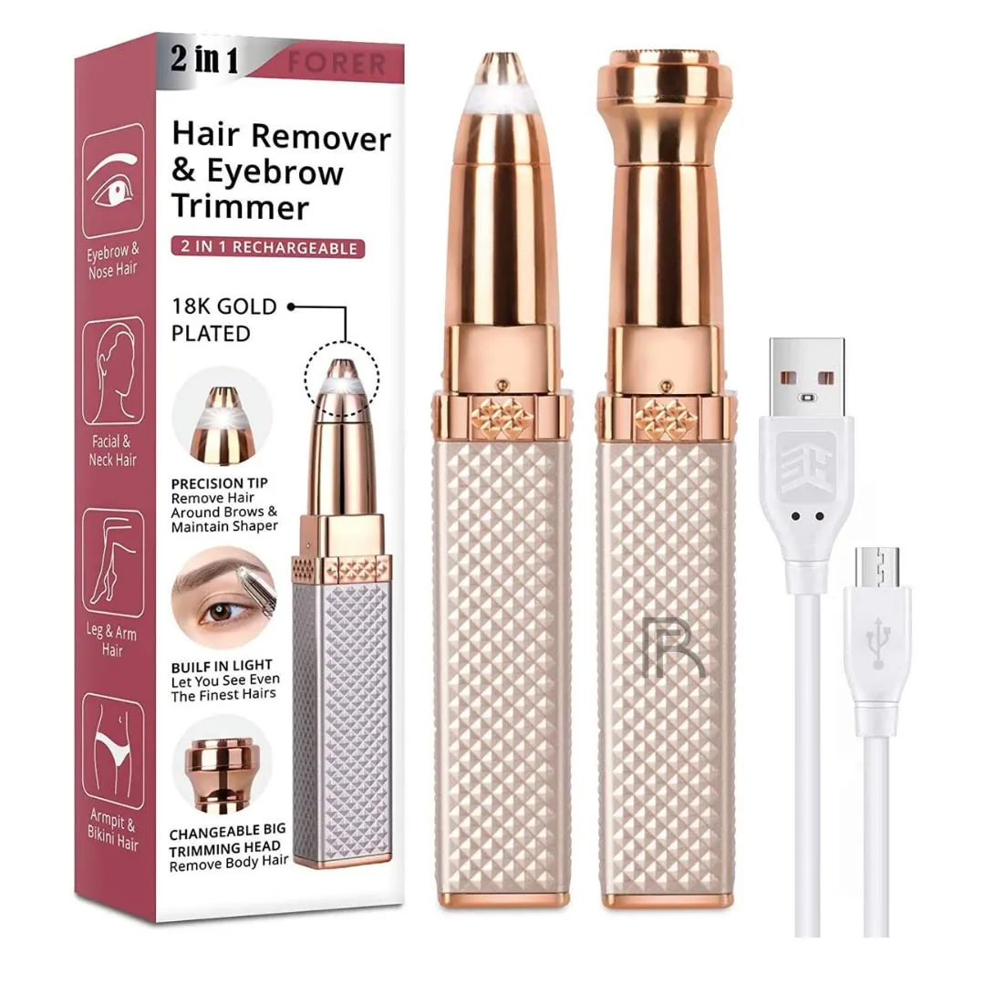 SUNSHREE Skincare Women's Face Hair Remover Epilator for women Machine for Upper Lip, Chin, Eyebrow, Lips, Body, Arms Hair Remover for Women (Rose Gold)