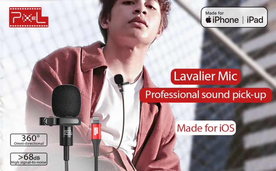 Microfono Lavalier MFi Per IPhone E IPad – Registrazione Omnidirezionale, Qualità Audio Professionale