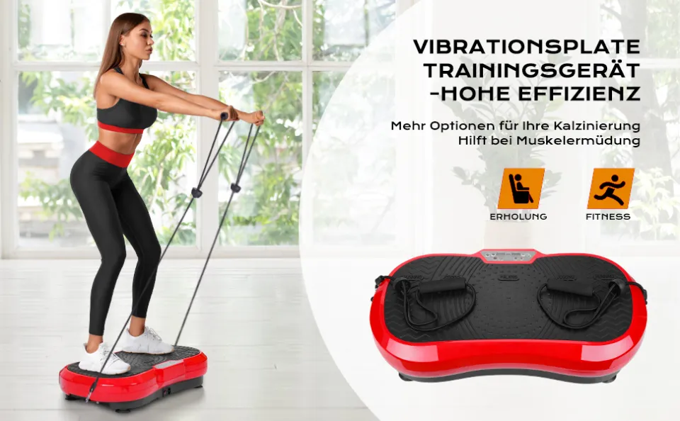 vibration Platform Vibration Plate with Smart LED Remote Control Training  Bands Whole Body Vibration Machine Crazy Fit Vibration