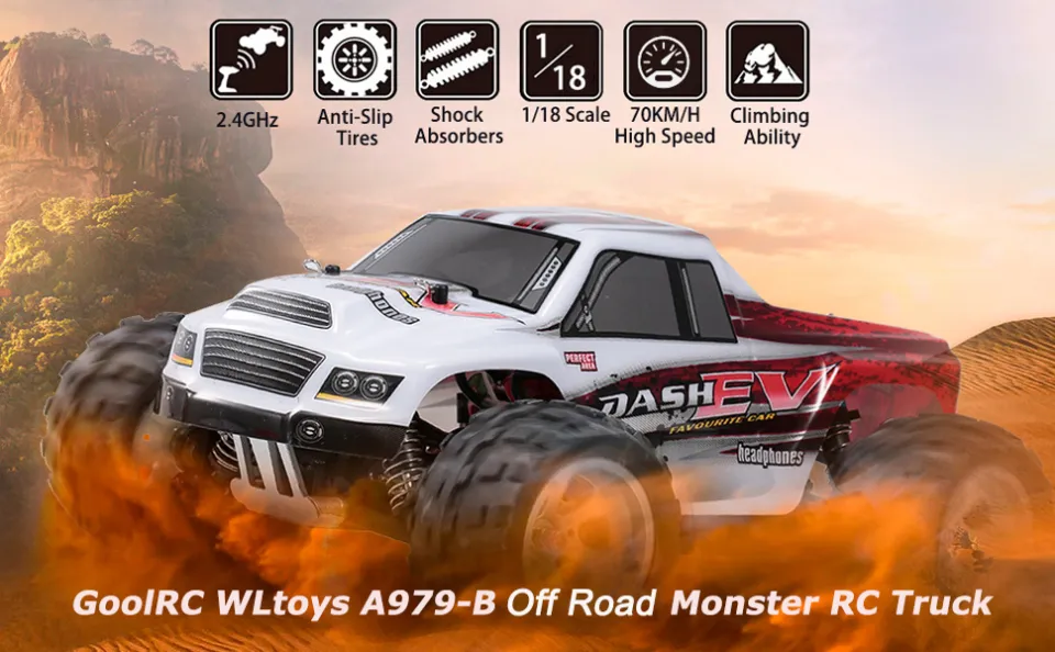 WLtoys A979B RC Car 1 18 Scale Remote Contro Car 4WD 70KM h High Speed RC Truck 2.4GHz All Terrain Off Road RC Crawler RTR Daraz.pk