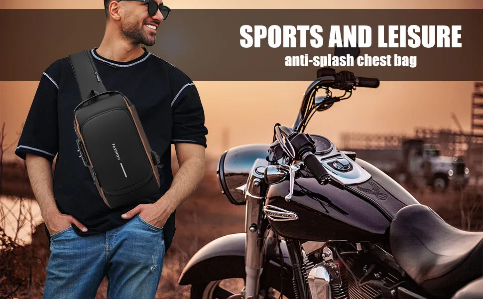 crossbody sling bags for men women anti theft with usb port