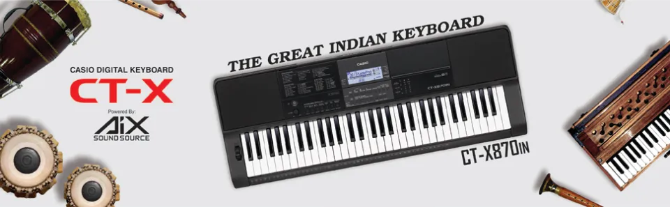 Casio CT-X870 61-Key Portable Keyboard with Piano tones, with