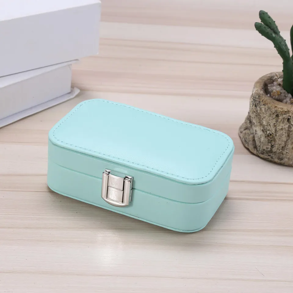 Macaron Jewelry Box Fashion Leather Travel Jewelry Box