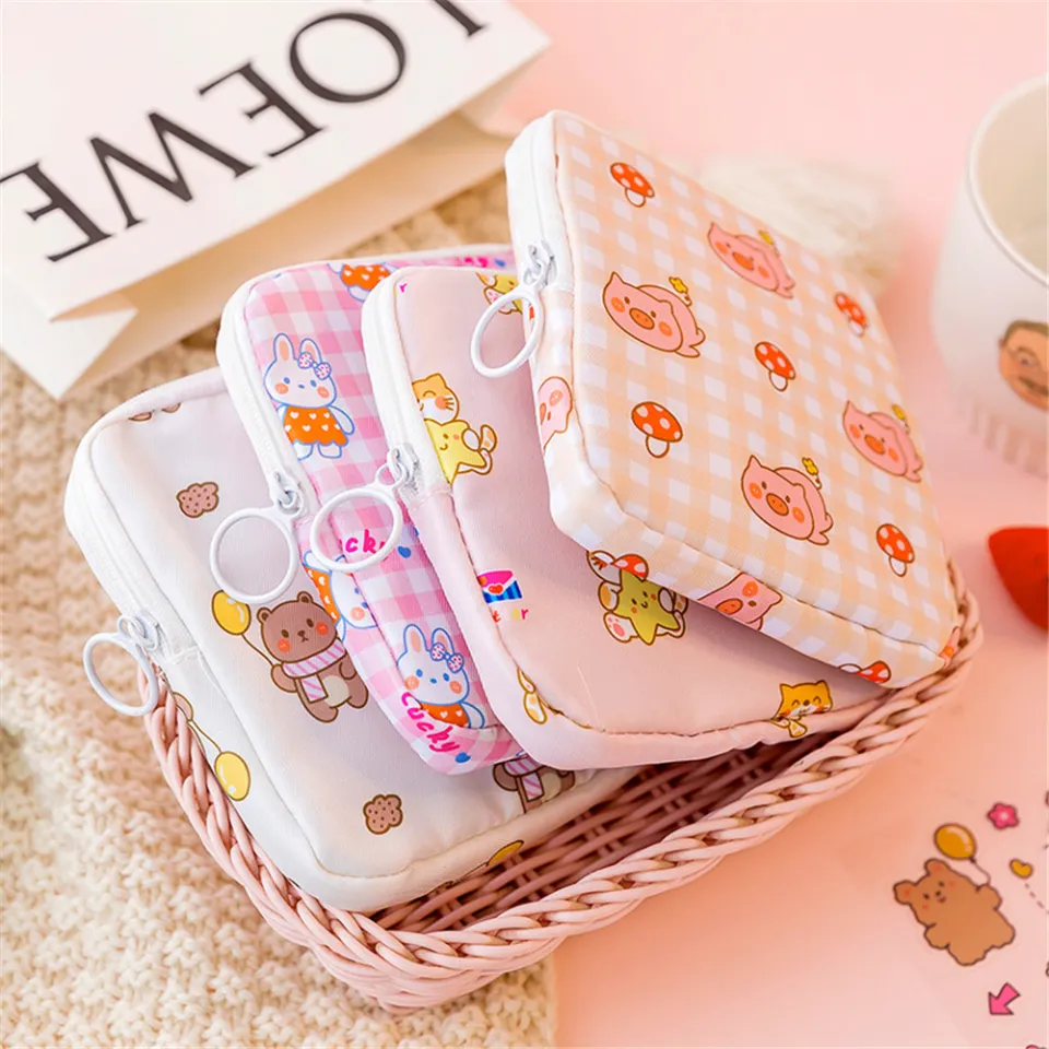 Women Tampon Storage Bag Sanitary Pad Pouch Napkin Cosmetic Bags