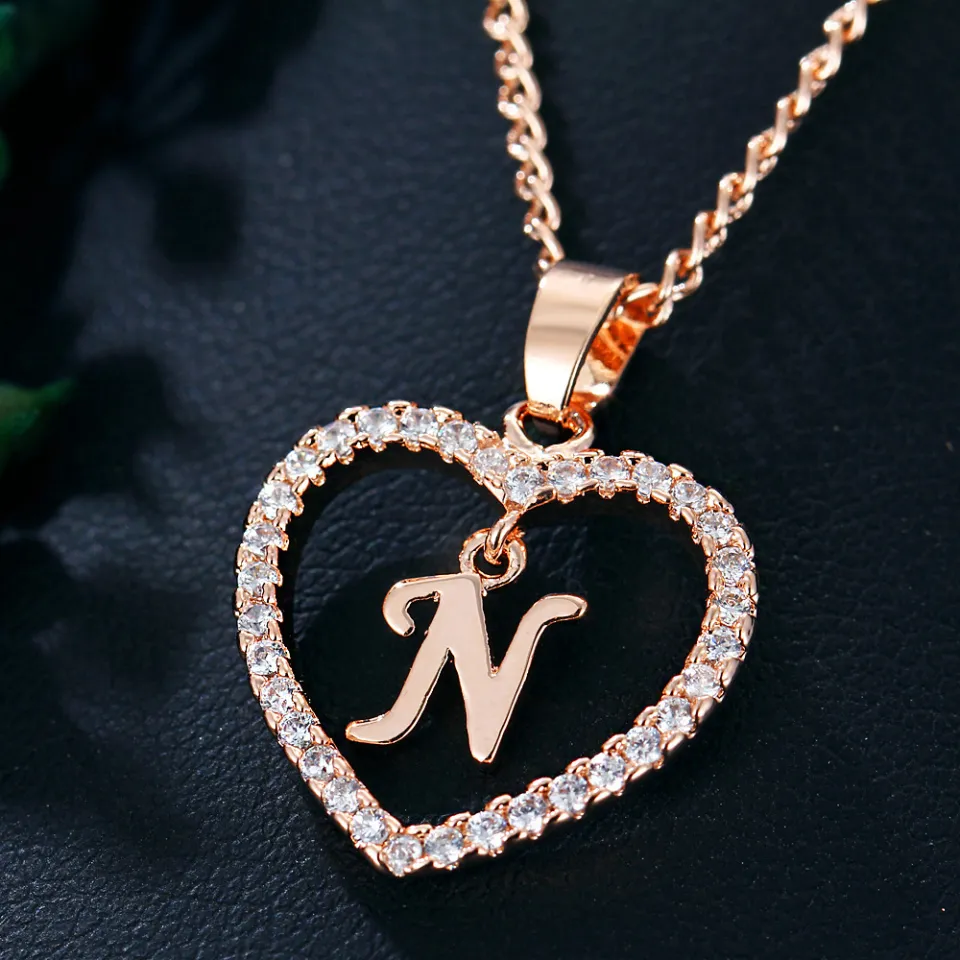 Love Necklaces Girls Gifts The First Letter Accessories Woman