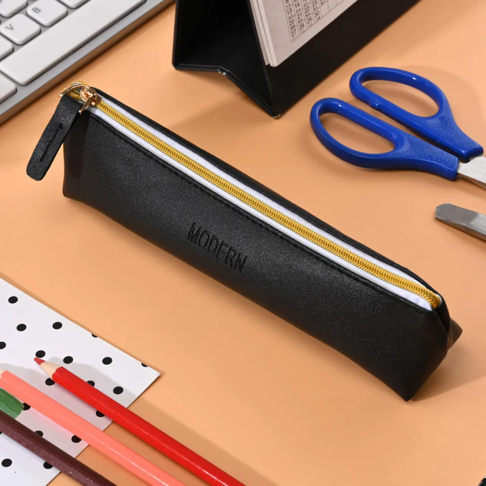 Small PU Leather Pencil Bag Cute Pencil Case School Stationery
