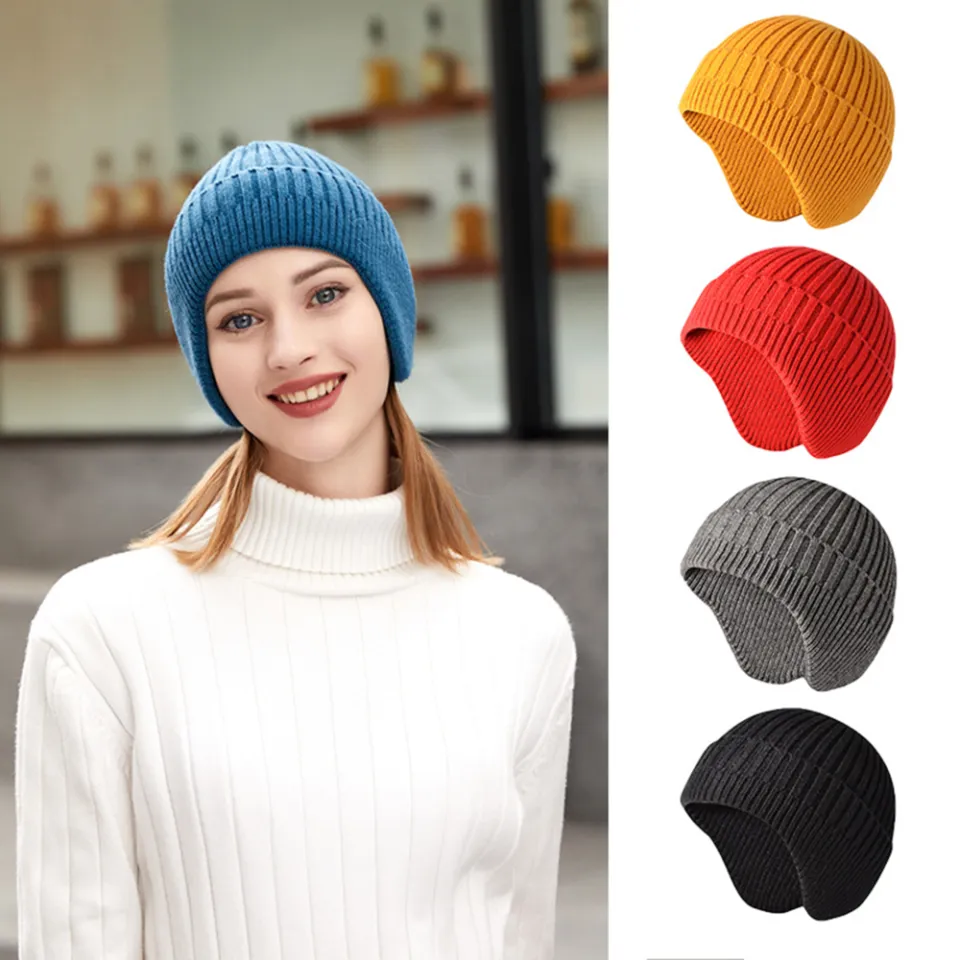 Ear Protection Winter Earmuff Cap Outdoor Knitted Hat Warm