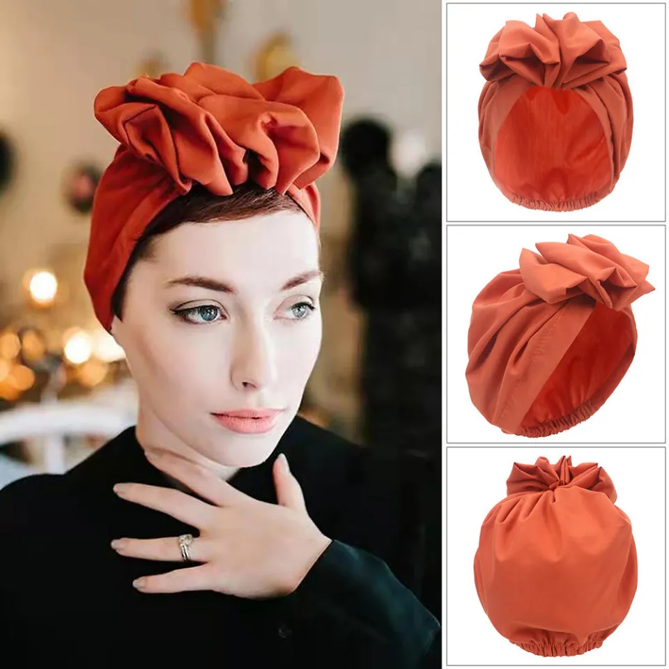 French Vintage Turban Hat Fashion Female Bandana Headband Women's
