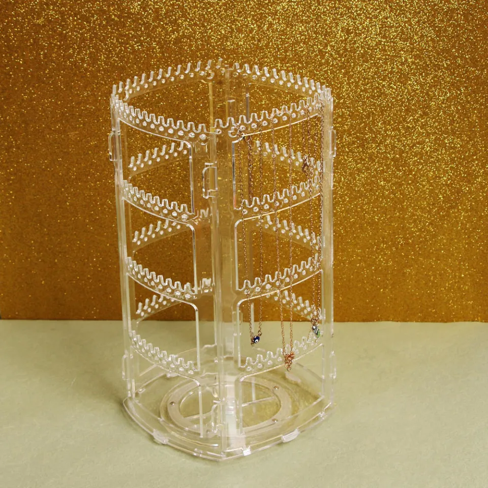 NIKKY HOME Cat Earring Holder Stand - 96 Hole Metal Jewelry Tree With Ring Tray, Tabletop Organizer, Pink, For Girls & Kids