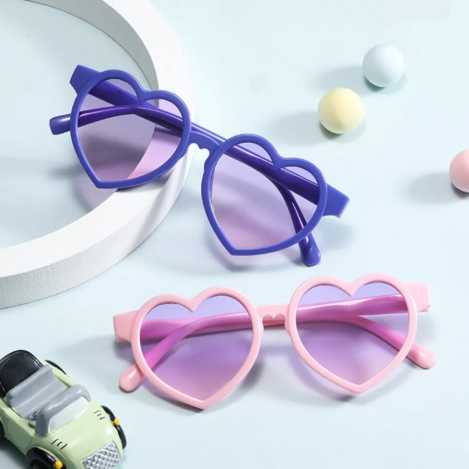 Heart Sunglasses Girls Funny Party Decoration Round Glasses Trendy