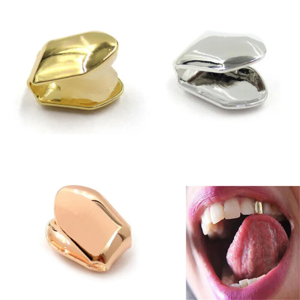 Grills Single Gold Silver Bling Hip Hop Teeth Cap Mouth