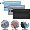 Pencil Case, Double Layer Mesh Zipper Pencil Case Multifunctional Clear Pencil Case, Portable Pencil Pouch For School Office Supplies. 